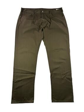Oobe Brand Tapered Pants Mens 42x32 Japanese Fabric Green Chinos Cotton Trousers